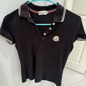 Moncler Dark Polo with White Accents